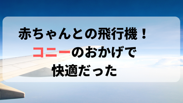 里帰りで赤ちゃんと飛行機 コニー抱っこ紐で快適なフライトだったよ ちょここたいむ